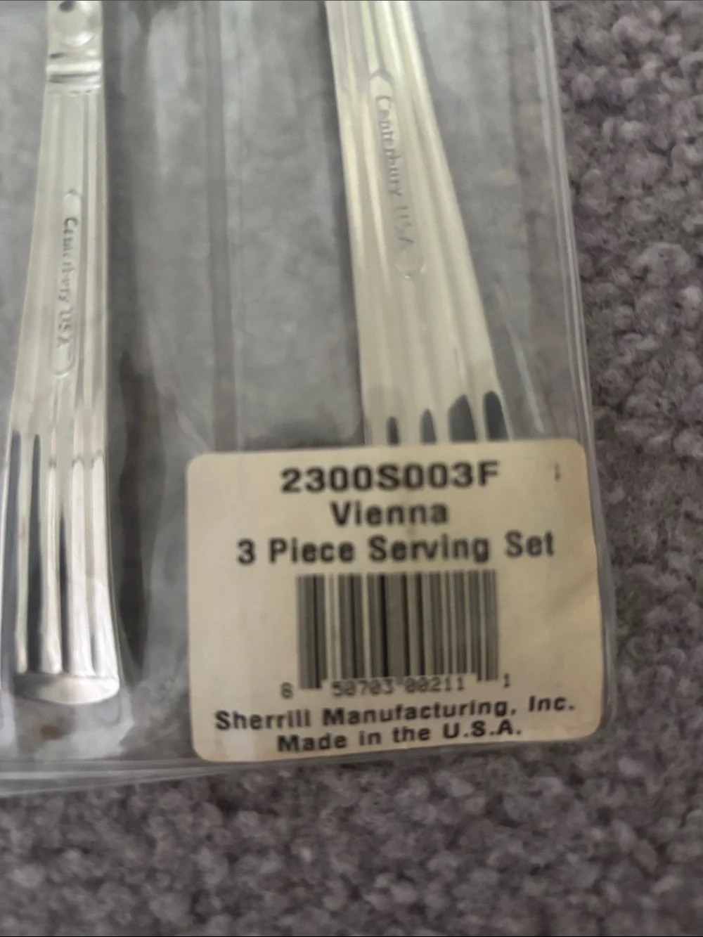 Vintage sherrill Canterbury Vienna new stainless steel flatware,45 pieces